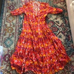 Abel the label boho fall maxi dress orange